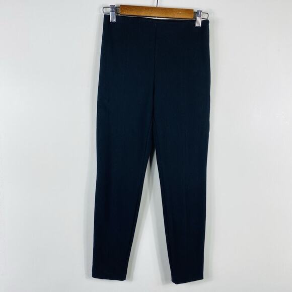 Talbots Size 2 Petite Portland Mid Rise Ankle Pants Black Career Casual - Picture 1 of 4